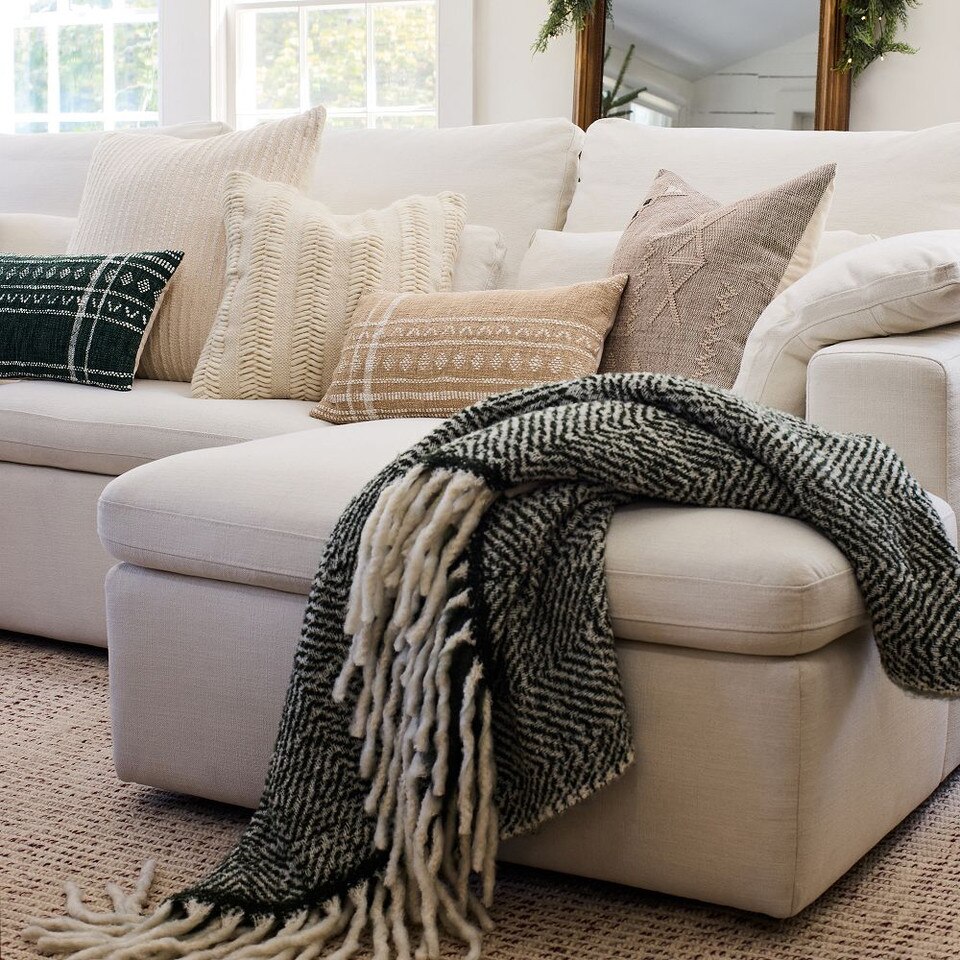 Chunky Herringbone Wool Cushion Cover West Elm Australia